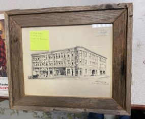 Winnfield Hotel Louisiana Print Signed C. Hudson Chadwick