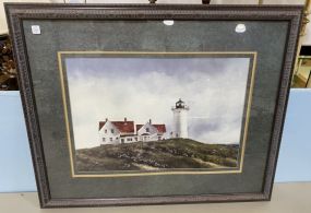 Don Brega Watercolor of Lighthouse