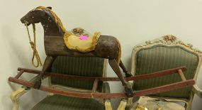 Antique Wooden Child's Rocking Horse