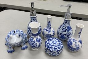Blue and White Pottery Pieces