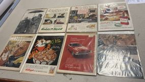 8 Auto, Cigarette, Food, and Churchill Advertisement Posters