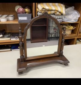 Reproduction Victorian Cherry Dresser Mirror