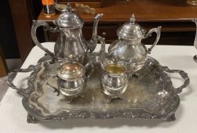 Rogers & Co. Silver Plate Tea Service Set