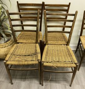 Four Vintage Gio Ponti Style Side Chairs