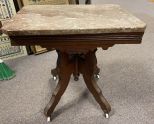 Victoria Mahogany Small Marble Table