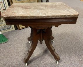 Victoria Mahogany Small Marble Table