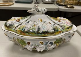 Capidomonte Porcelain Candy Dish
