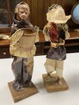 Two Odilia Viejito Paper Mache Figures