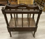 Mahogany Canterbury Magazine Rack