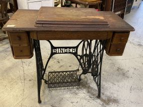 Antique Singer Sewing Cabinet and Machine
