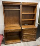 Two Cherry Office Bookcases