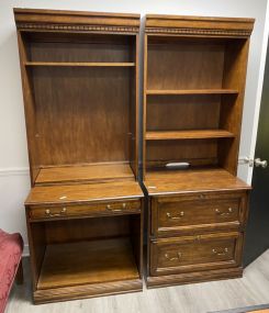 Two Cherry Office Bookcases