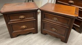 Dixie Furniture Co. Mahogany Night Stands