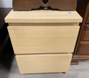 Two Drawer Pine Side Table