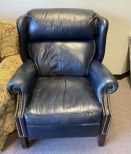 Blue Leather Recliner