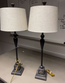 Pair of Candle Stick Table Lamps