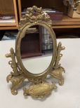 Vintage Brass Vanity Mirror