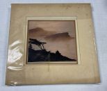 Vintage Matted Landscape Photograph