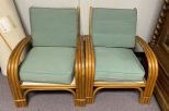 Pair of Bamboo Arm Chairs