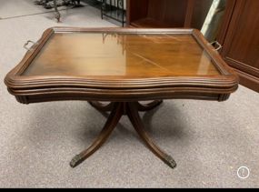 Cherry Tray Pedestal Table