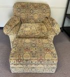 Clayton Marcus Upholstered Arm Chair and Ottoman