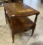 Worn Mahogany Lamp Table