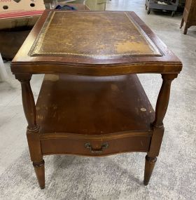 Worn Mahogany Lamp Table