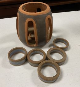 Pottery Vase and Pottery Napkins