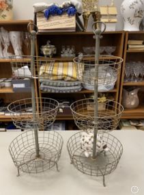 Two Wire Basket Display Holders