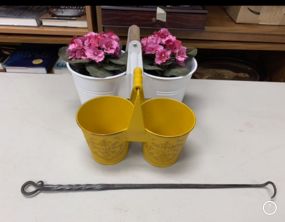Two Decorative Tin Buckets