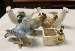 Group of Pottery Birds