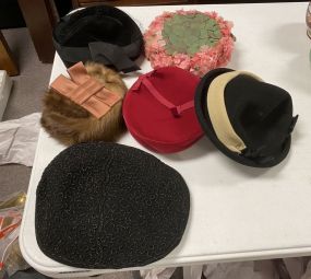 Six Vintage Ladies Hats
