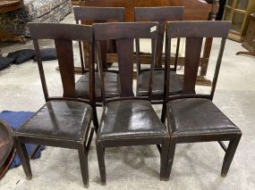 Six Vintage T Back Dining Chairs