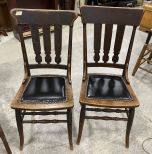 Pair of Old Spindle Side Chairs