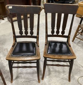 Pair of Old Spindle Side Chairs