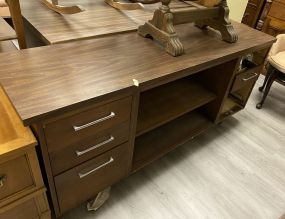 Cherry Finish Office Credenza Cabinet