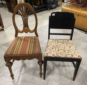 Sheraton Style Side Chair and Art Deco Side Chair