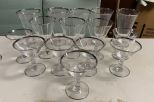 Silver Rimmed Stemware