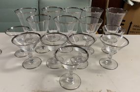 Silver Rimmed Stemware