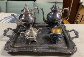 WM Rogers Silver Plate Tea Service