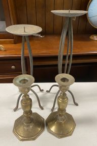 Two Pair of Candle Holders