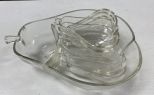 Glass Apple Serving Bowl and Plates