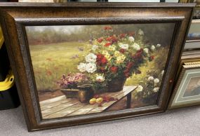 Large Giclee Flower Basket Print