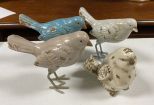 Group of Pottery Decorative Birds