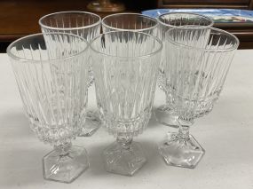 Six Glass Goblets