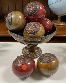 Decorative Resin Center Piece with Balls