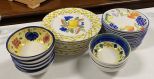 Royal Norfolk Stoneware Flower Plates