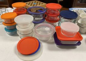 Collection of Pyrex and Other Glass Containers