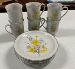 Marsh Marigold Fanci Florals Collection Plates & Cups