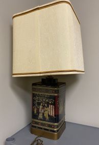 Asian Coffee Tin Style Lamp